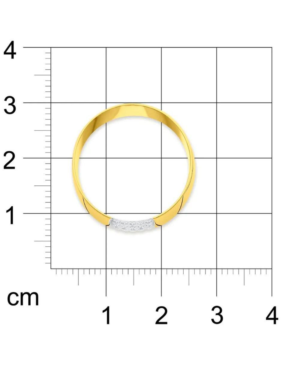 Argolla de oro amarillo 14 k diamante 6