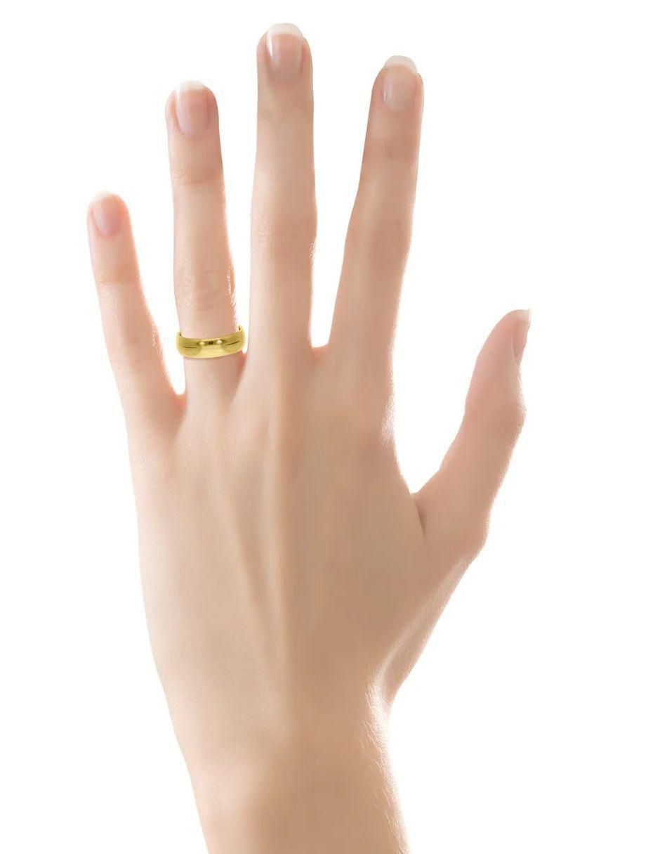 Argolla de oro amarillo 14 k 4
