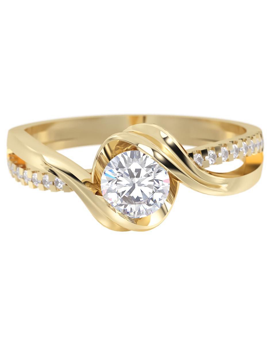 Anillo de compromiso de oro 14 k Anillo de compromiso de oro 14 k