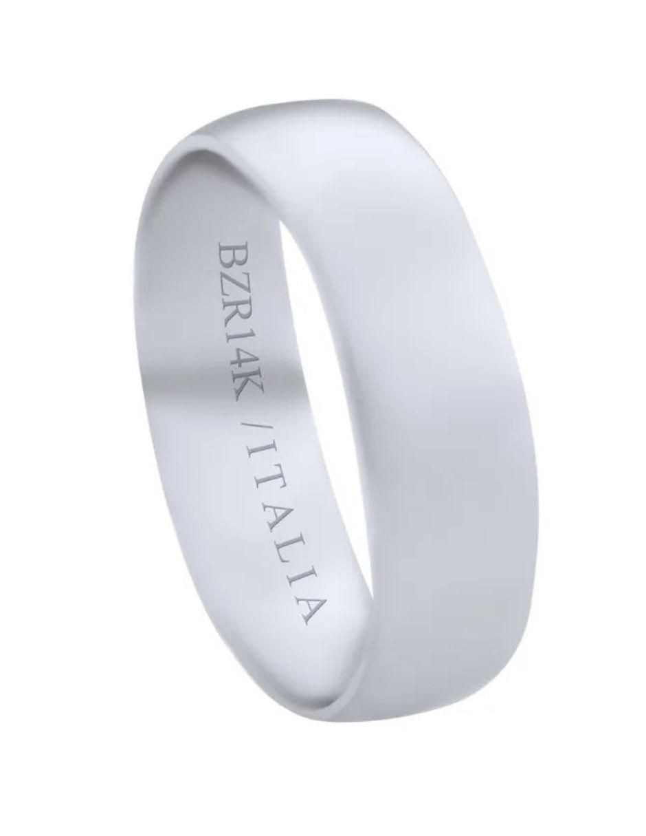 Argolla de oro blanco 14 k 2