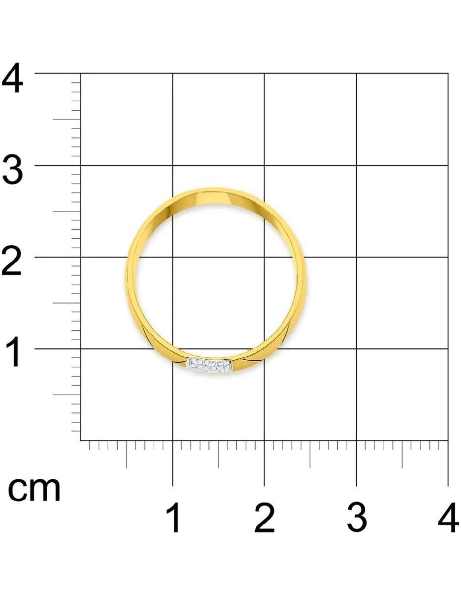Argolla de oro amarillo 14 k diamante 6