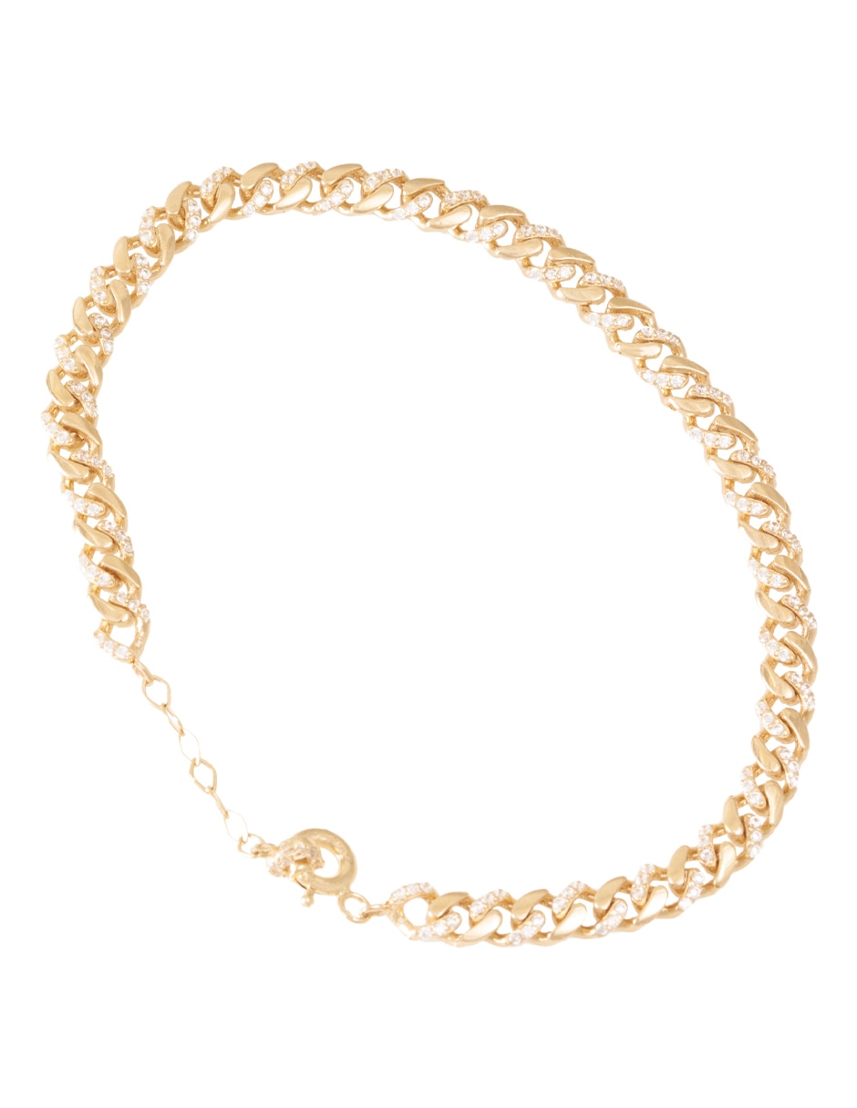 Pulsera de oro 14 k con acabado pulido Pulsera de oro 14 k con acabado pulido