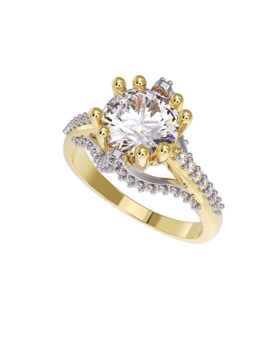 Anillo de compromiso "de" oro 14 k fonelli no aplica zirconia