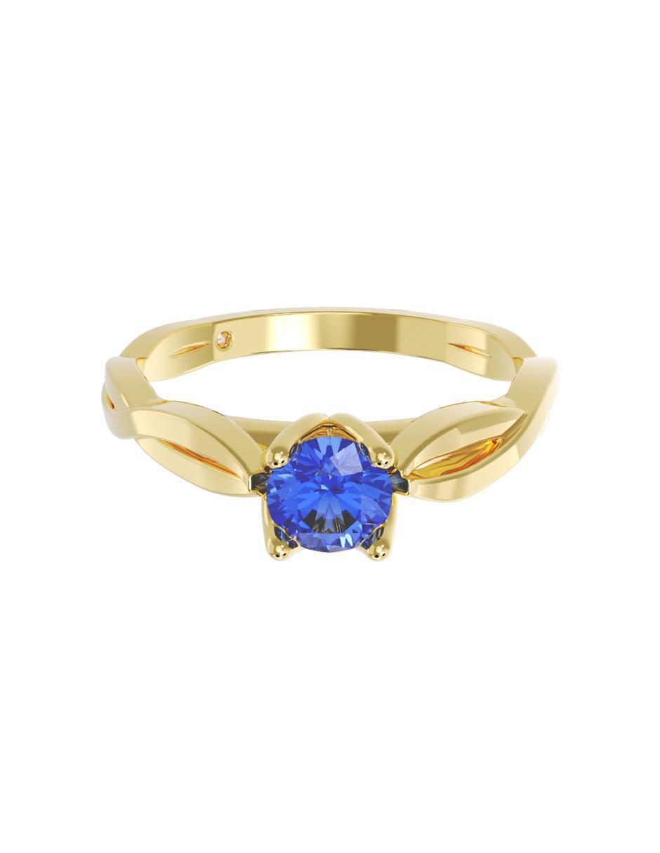 Anillo de compromiso de oro 14 k