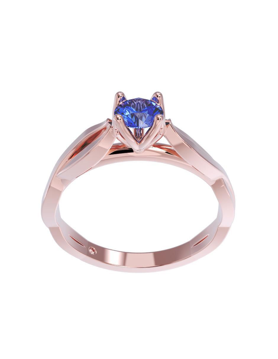 Anillo de compromiso de oro 14 k 2