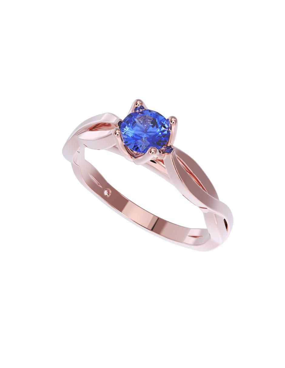 Anillo de compromiso de oro 14 k 4