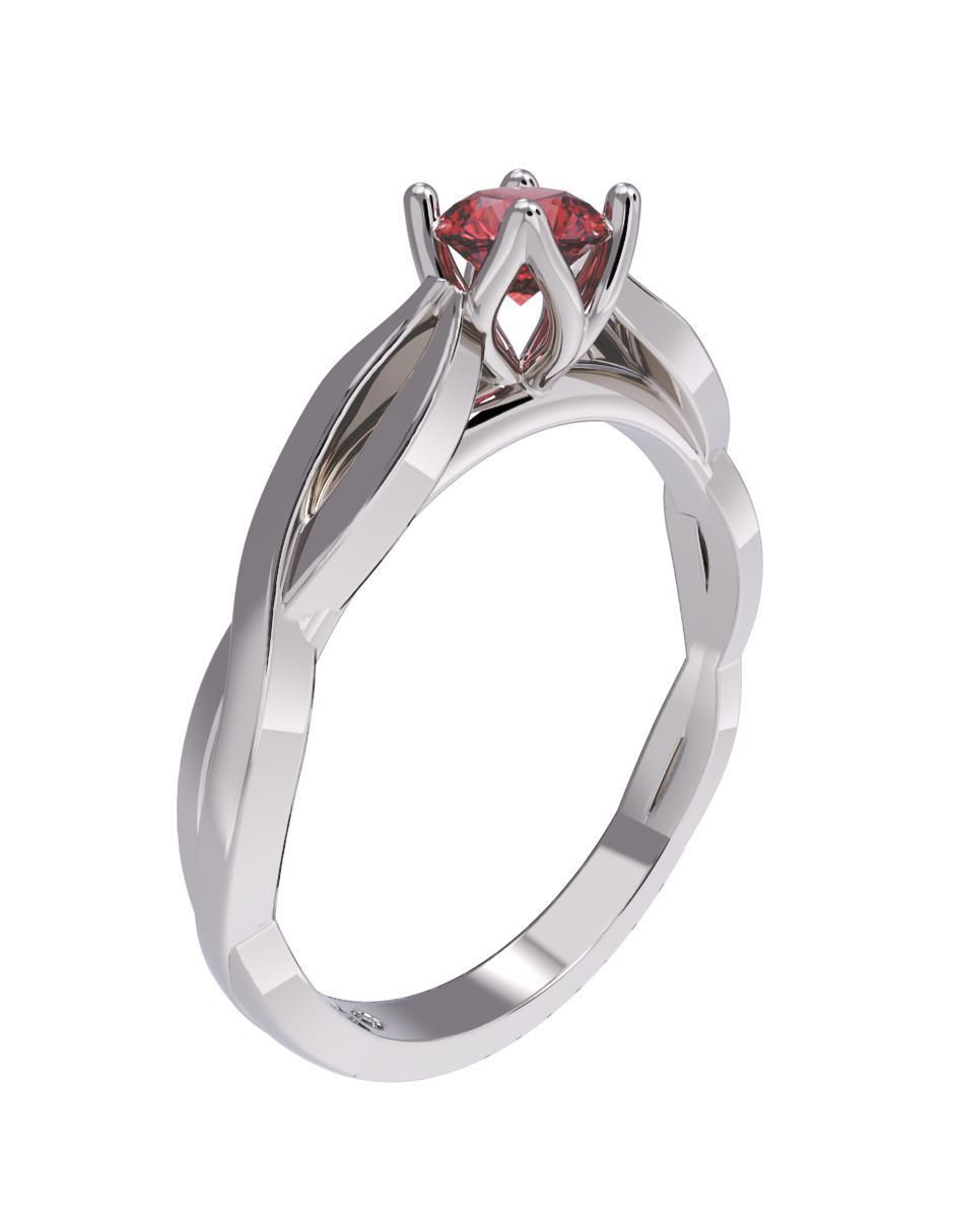 Anillo de compromiso de oro 14 k 3