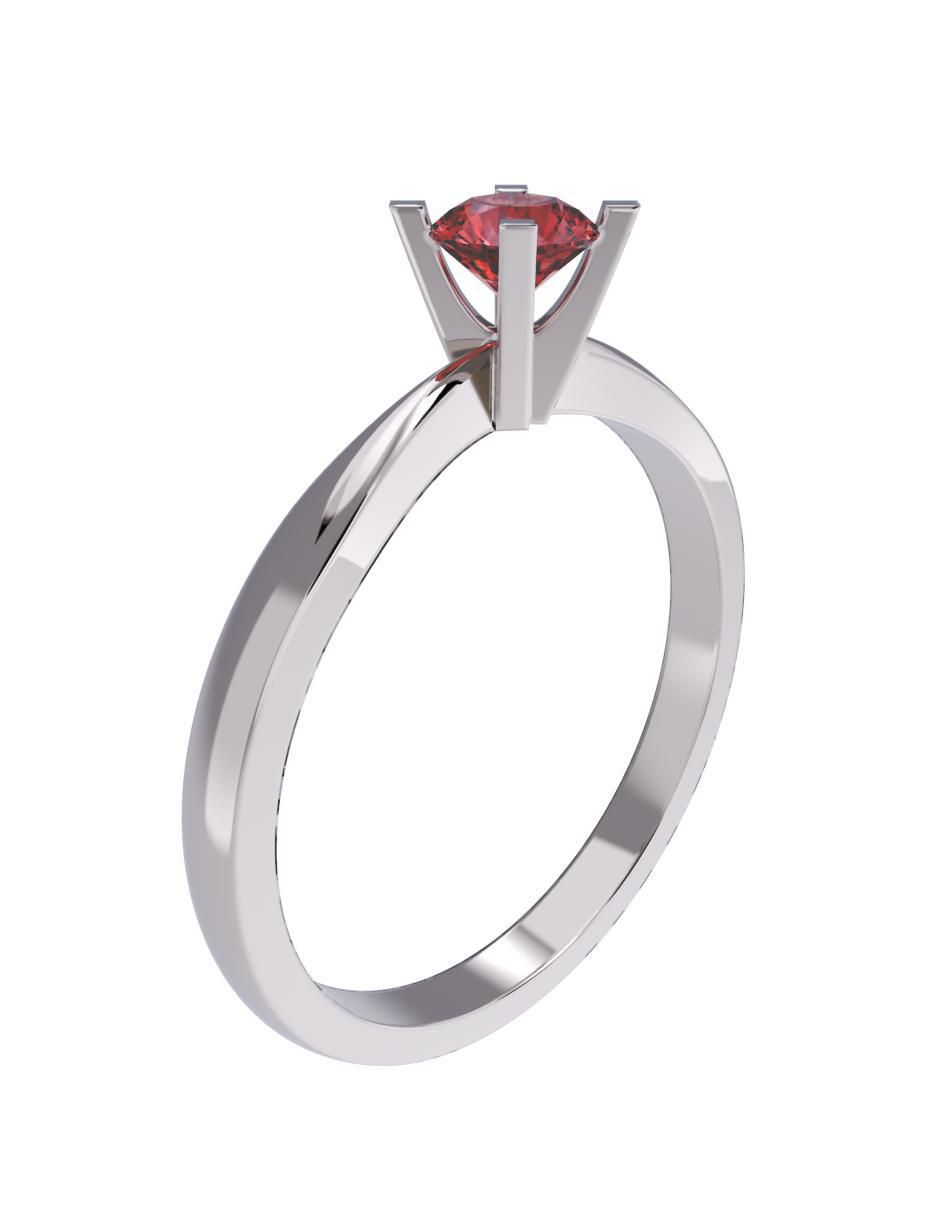 Anillo de compromiso de oro 14 k 3