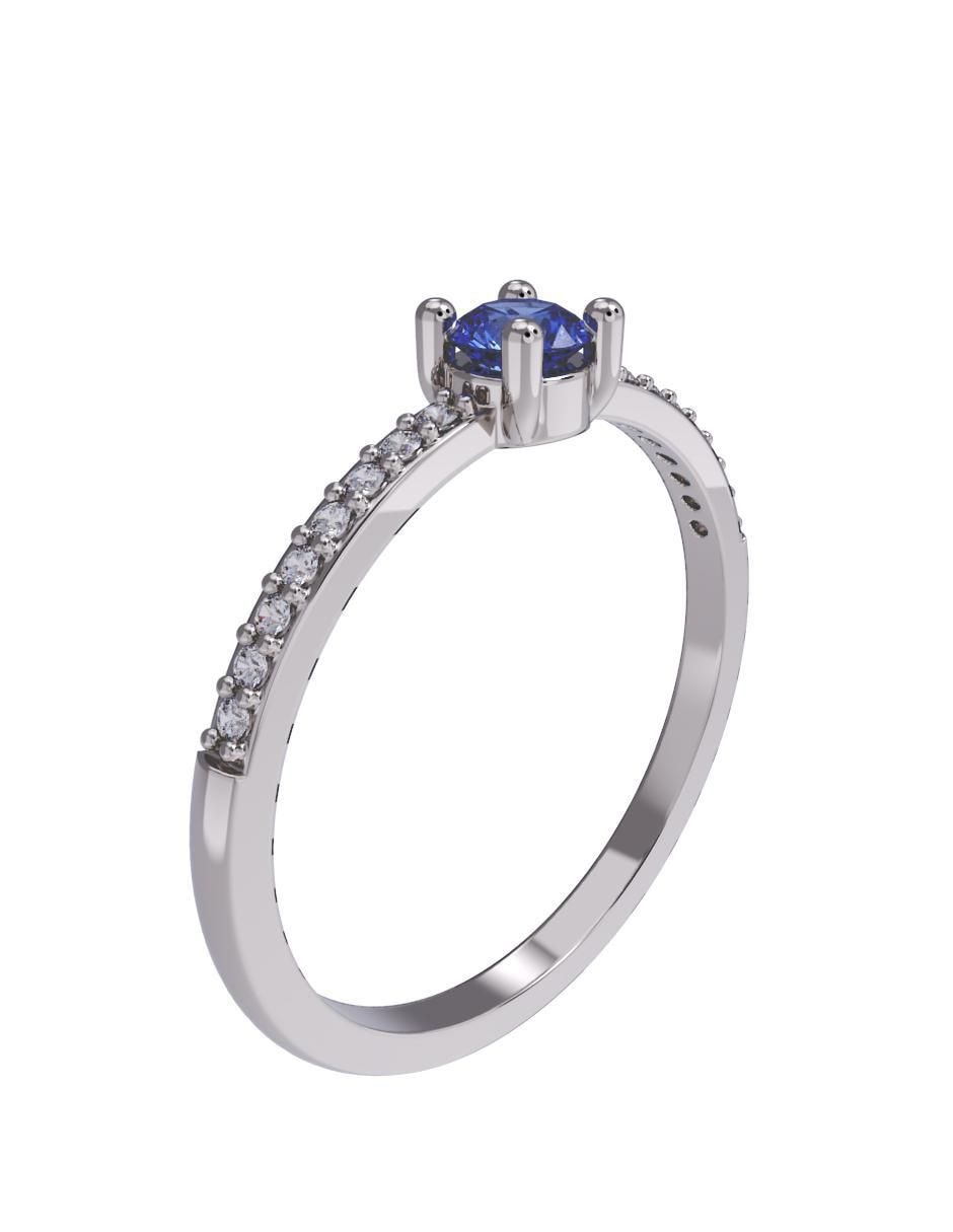 Anillo de compromiso de oro 14 k 3