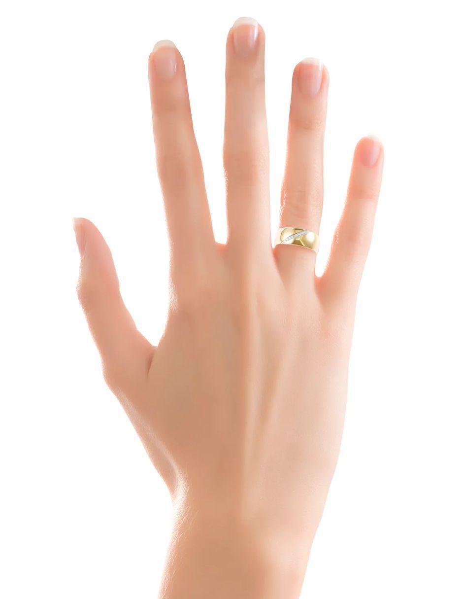 Argolla de oro amarillo 14 k diamante 4