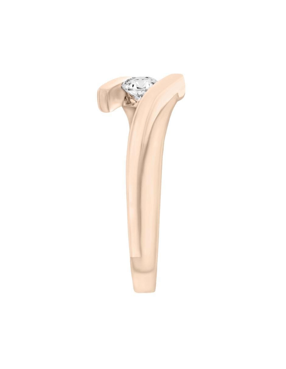 Anillo de compromiso de oro 14 k diamante 3