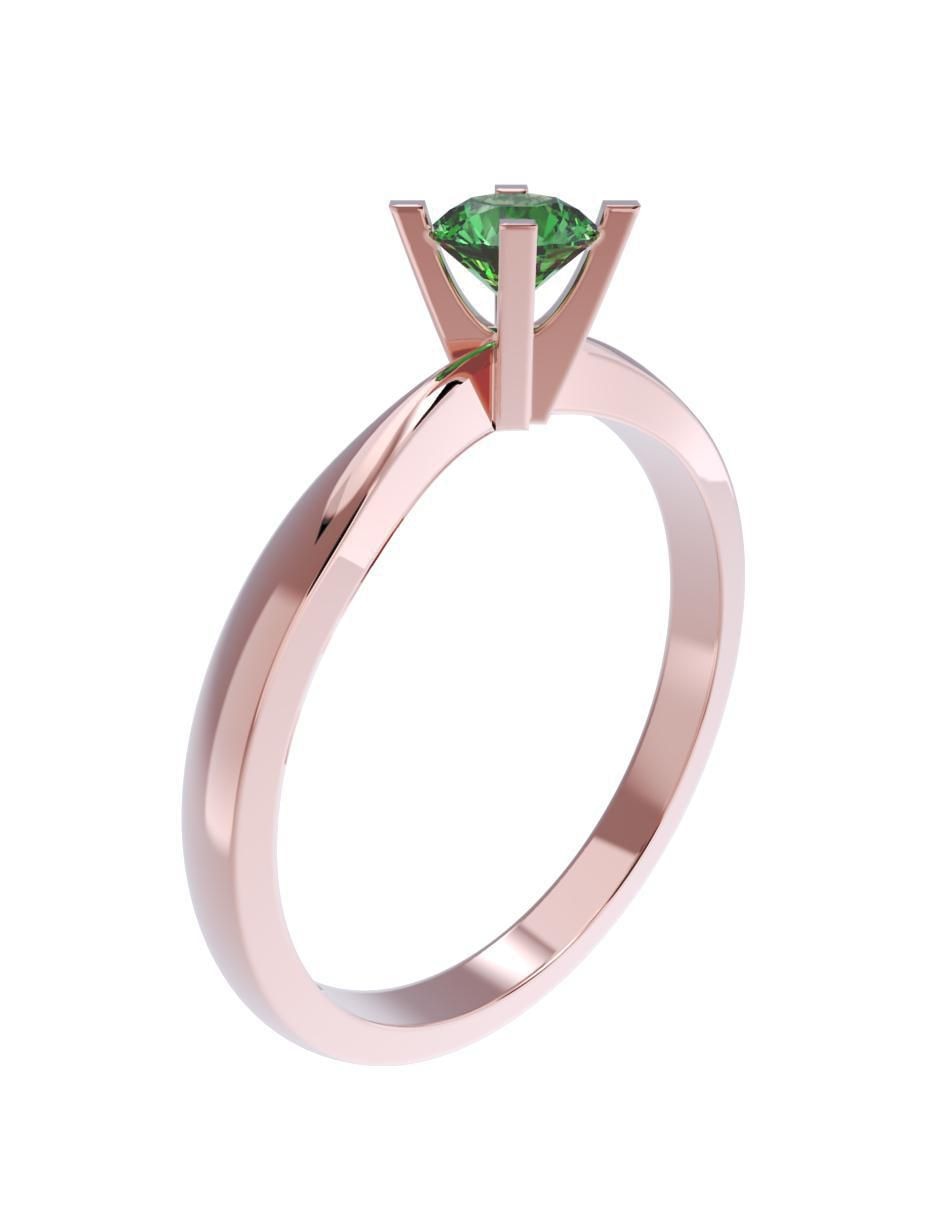 Anillo de compromiso de oro 14 k 3