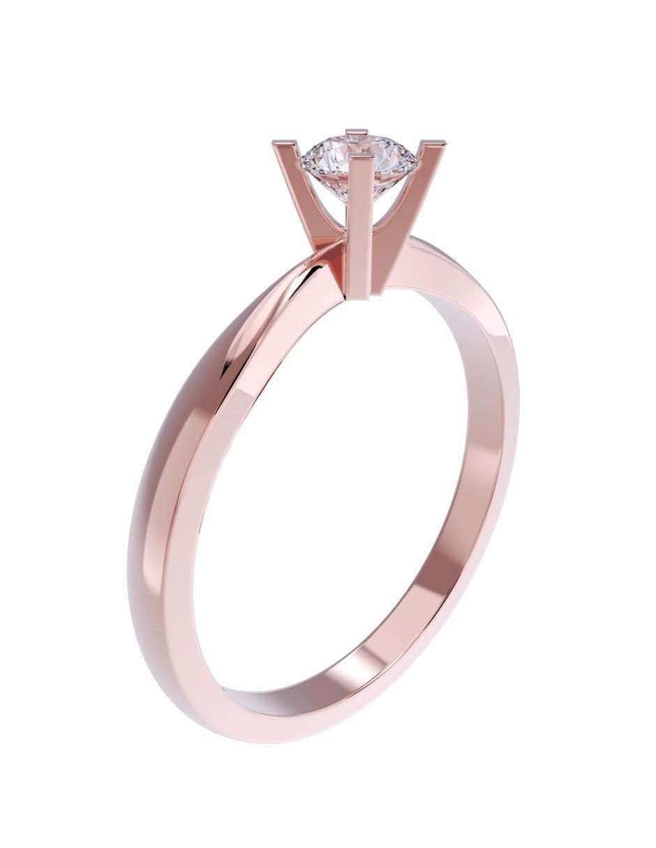 Anillo de compromiso de oro 14 k 3