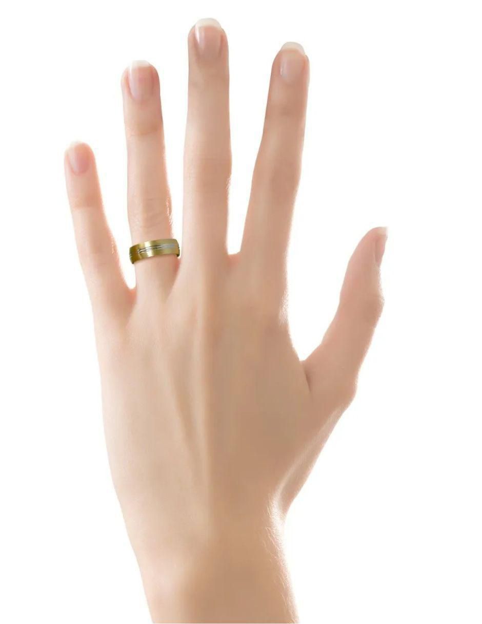 Argolla de oro amarillo 14 k 3