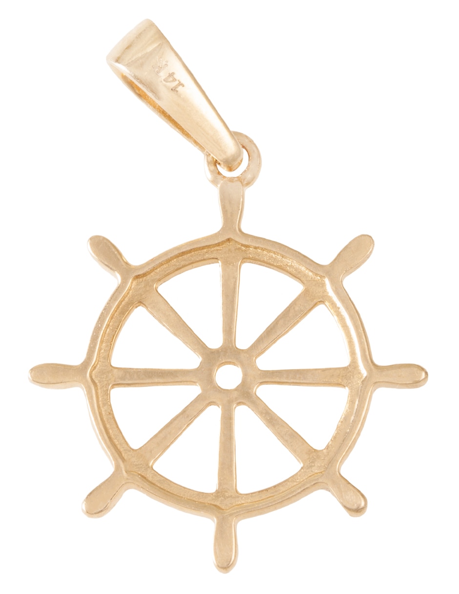 Dije de timón de oro 14 K 2