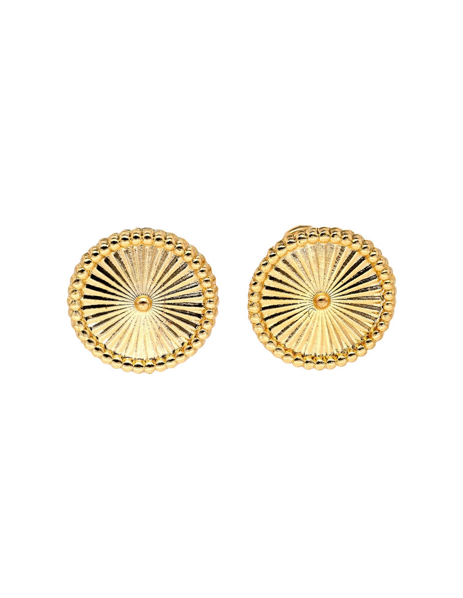 Broqueles de oro 14 k con acabado lustre