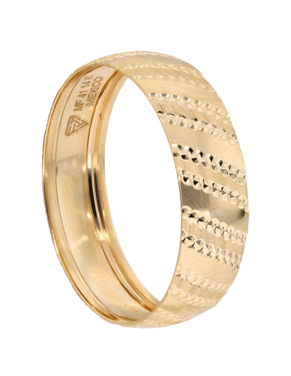 Argolla de oro amarillo 14 k 3