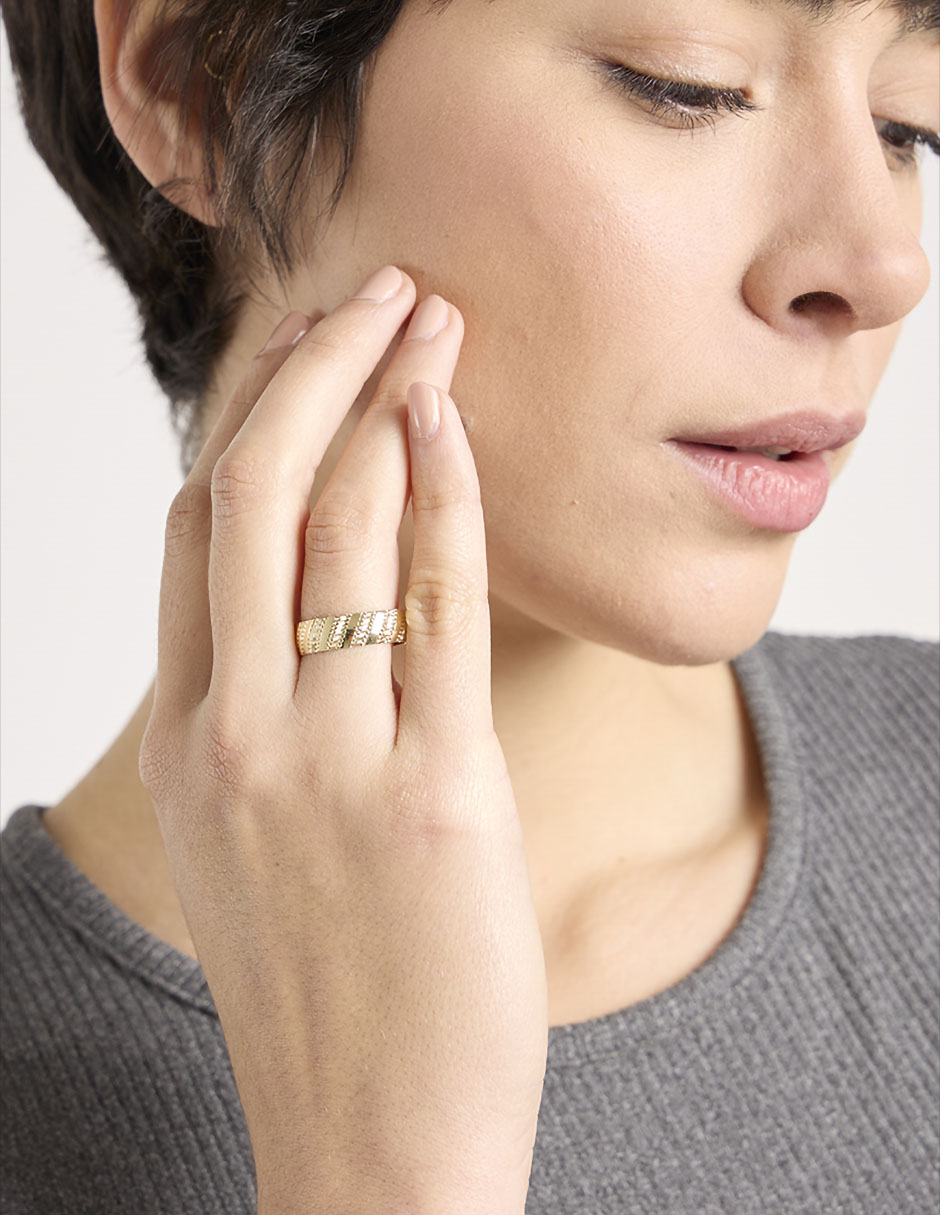 Argolla de oro amarillo 14 k 4