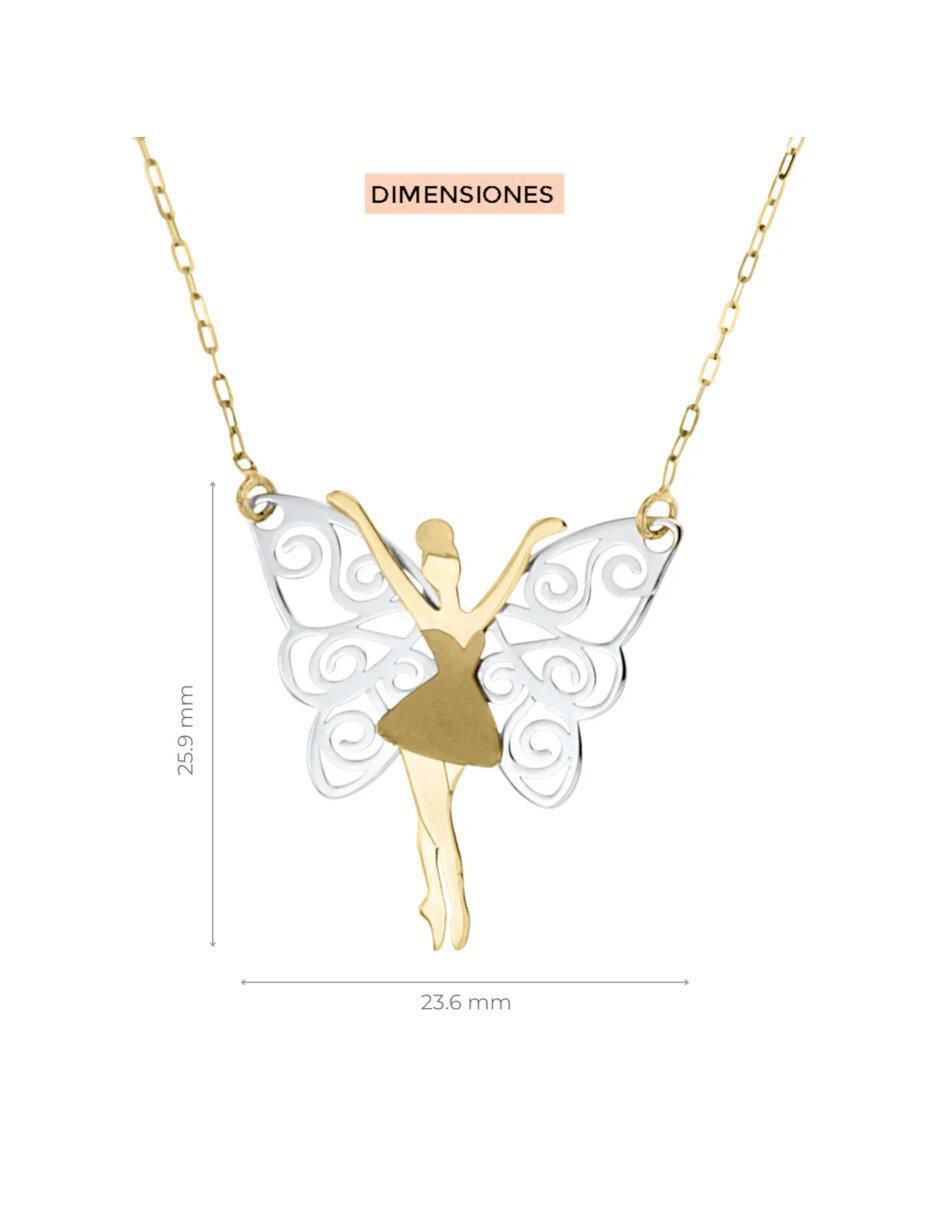 Colgante Y Dije de hada de oro 14 K 3