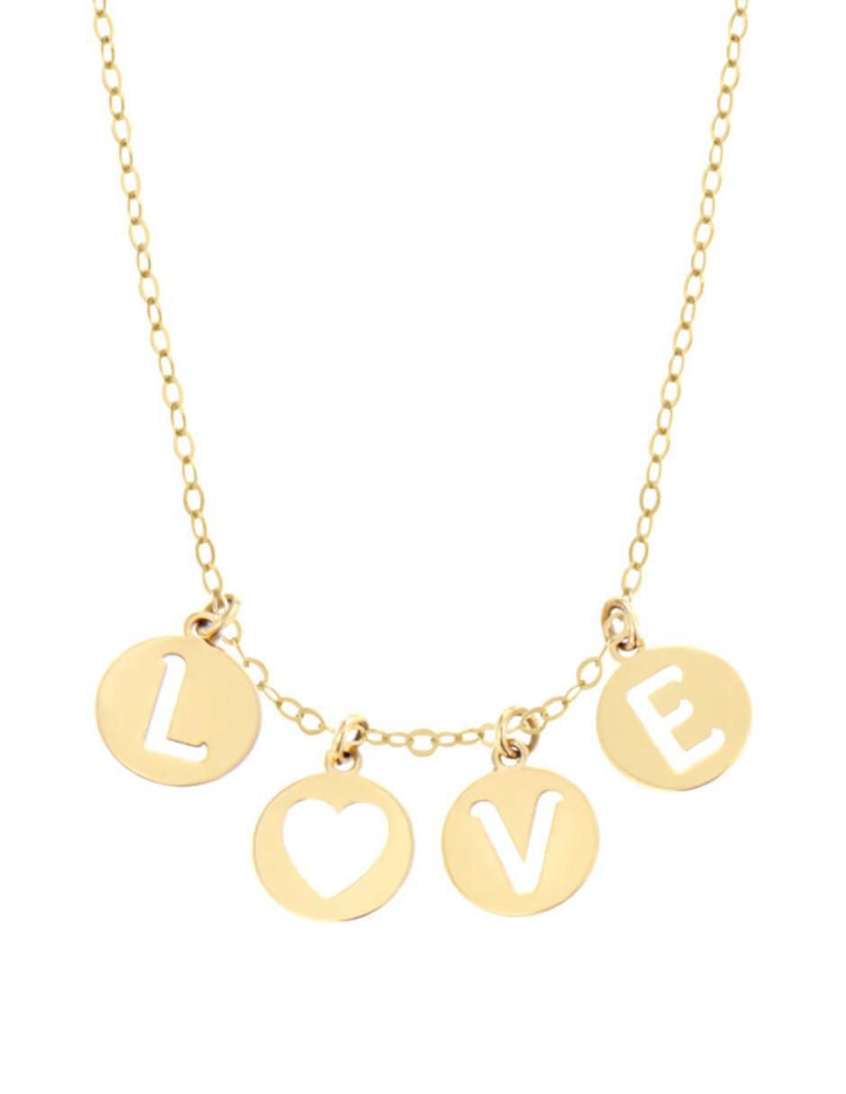 Colgante Y Dije de letras love de oro 14 K
