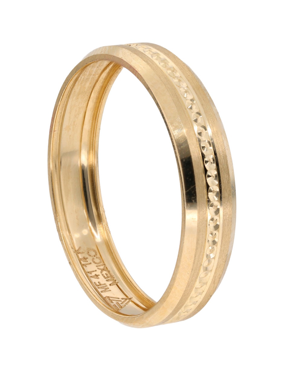 Argolla de oro amarillo 14 k 3