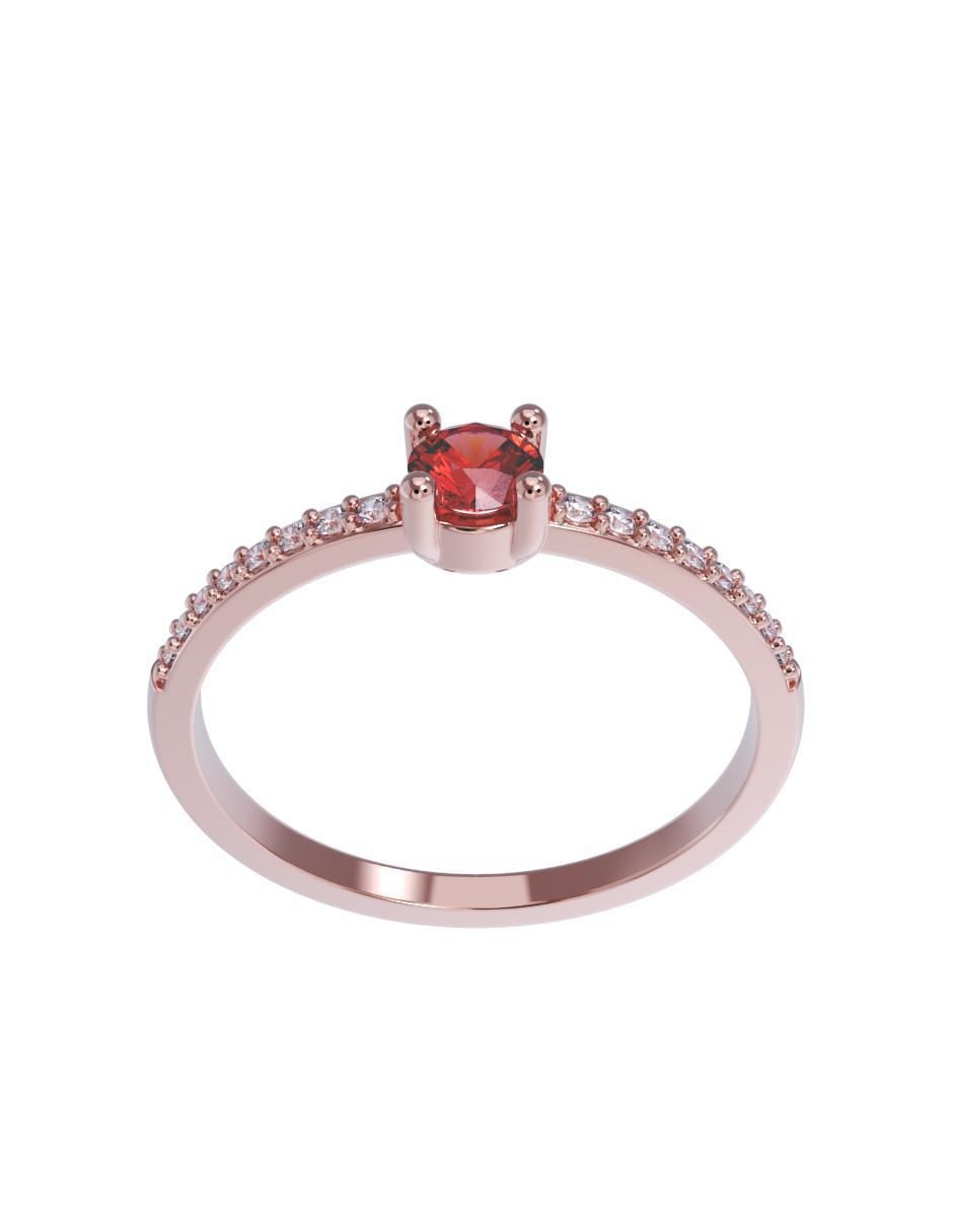 Anillo de compromiso de oro 14 k 2