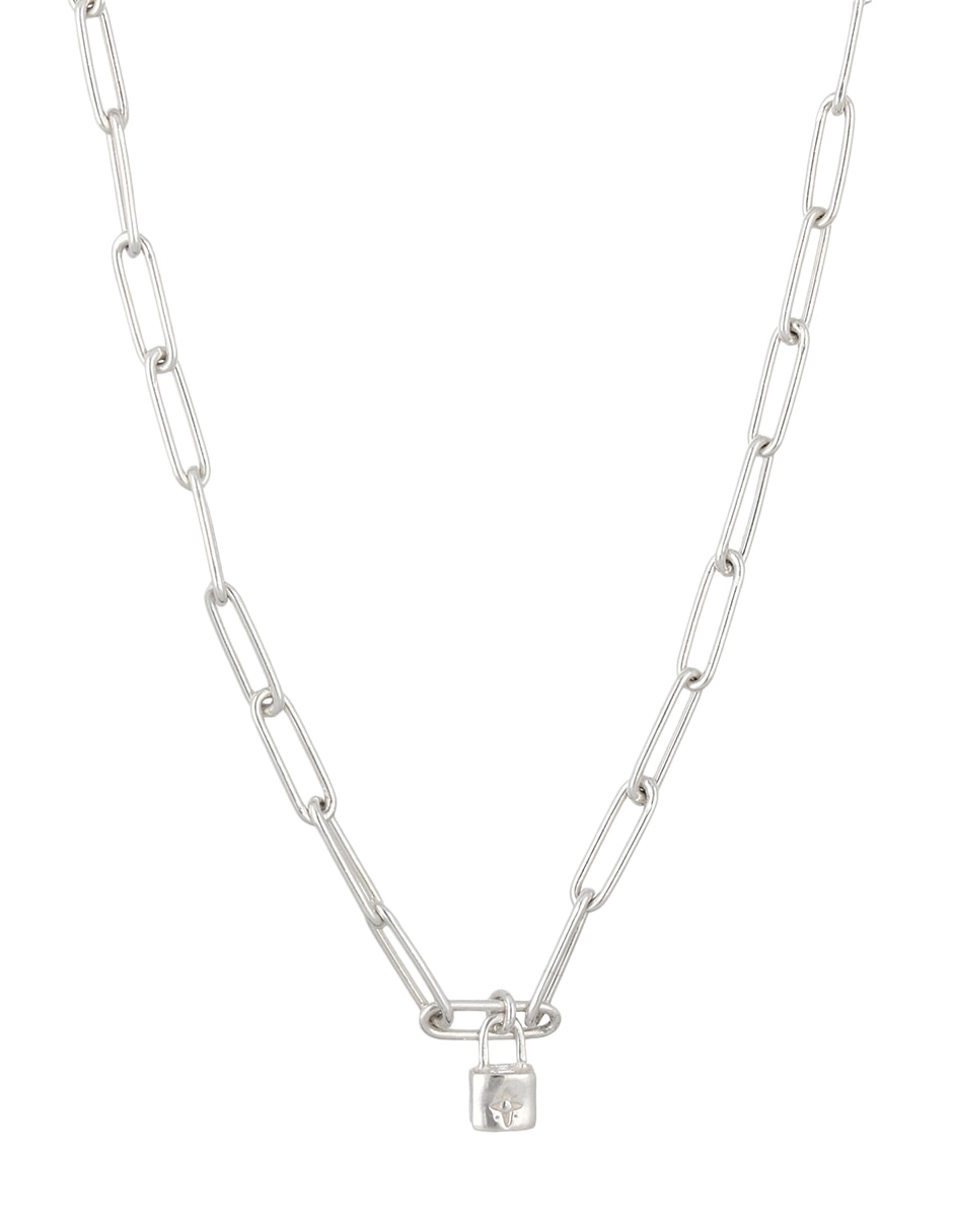 Collar de candado Fashion de plata P 925
