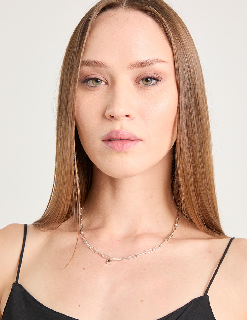 Collar de candado Fashion de plata P 925 4
