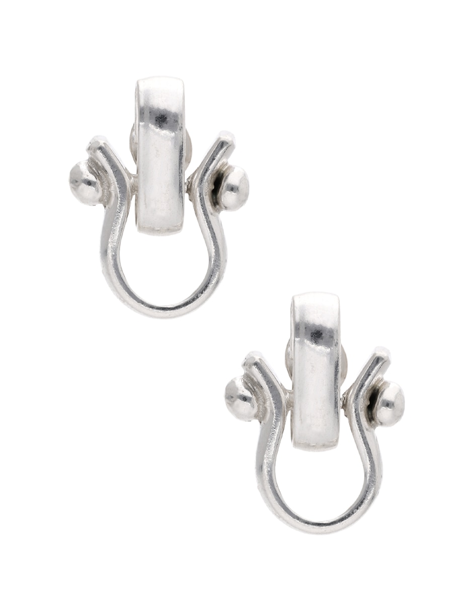 Aretes de herradura de plata P 925 con acabado brillante Aretes de herradura de plata P 925 con acabado brillante