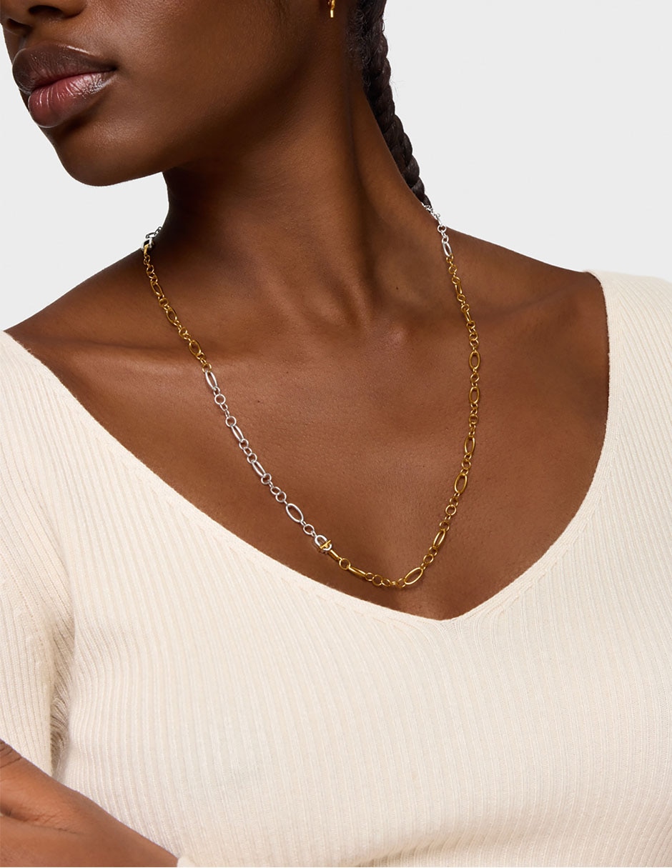 Collar de eslabones Manifesto de plata P 925 6