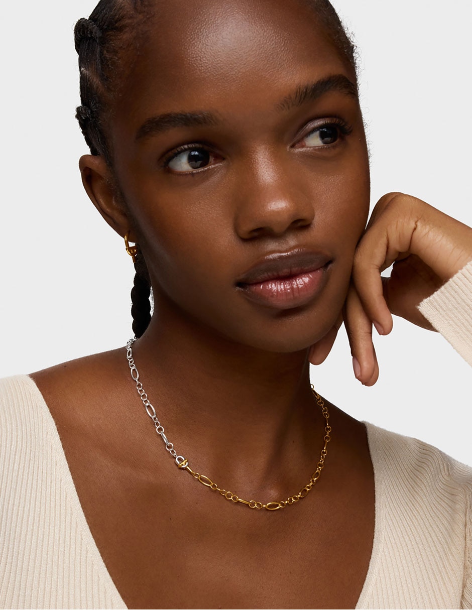 Collar de eslabones Manifesto de plata P 925 7