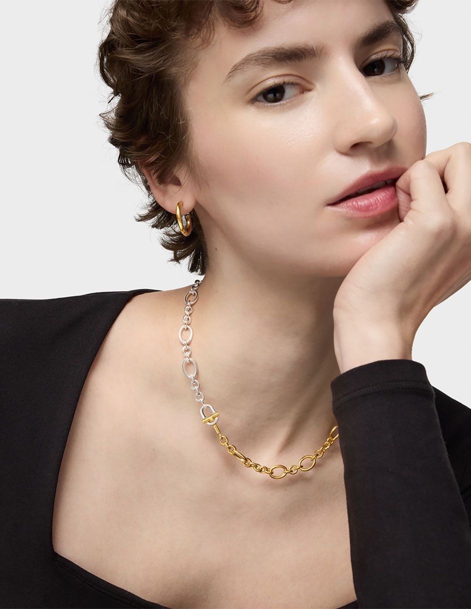Collar de eslabones Manifesto de plata P 925 5
