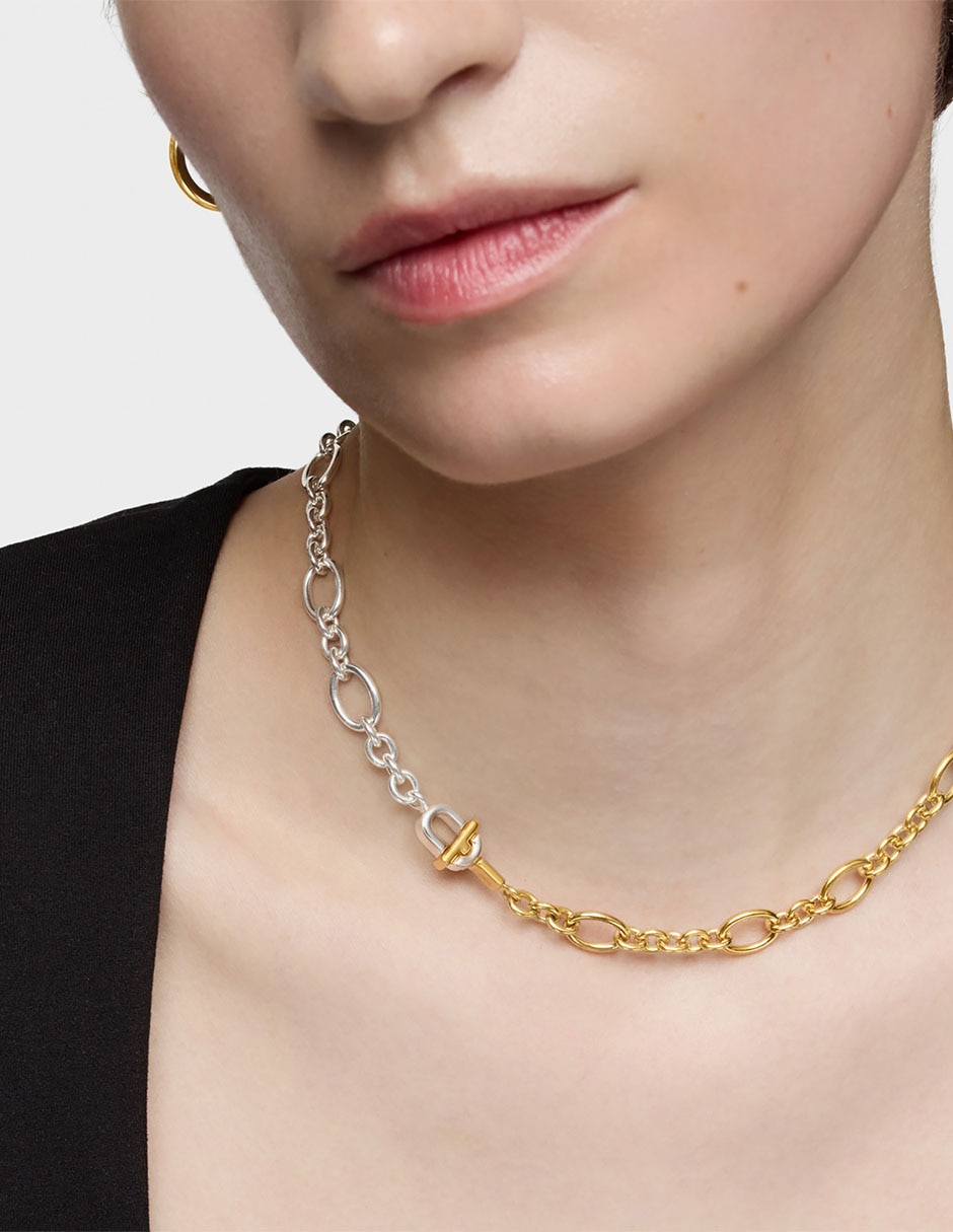 Collar de eslabones Manifesto de plata P 925 7