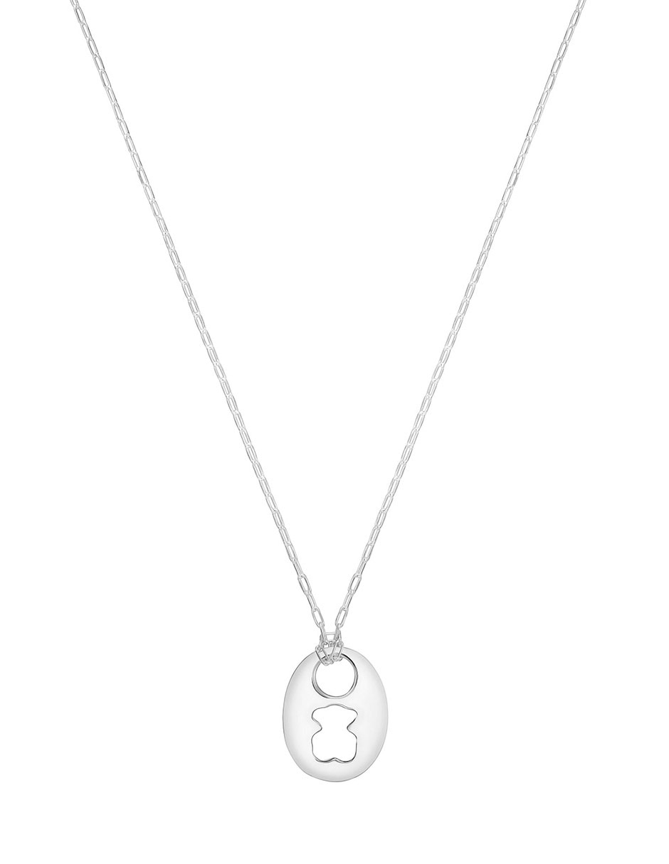 Collar ovalado Calabrote Oso de plata P 925