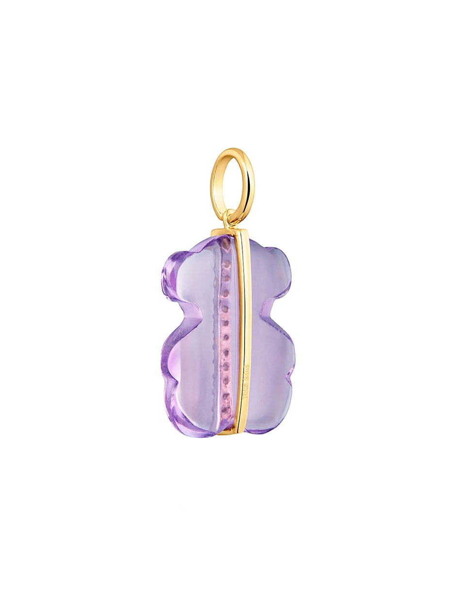 Dije de oso sweet dolls de oro amarillo 14 K amatista 3