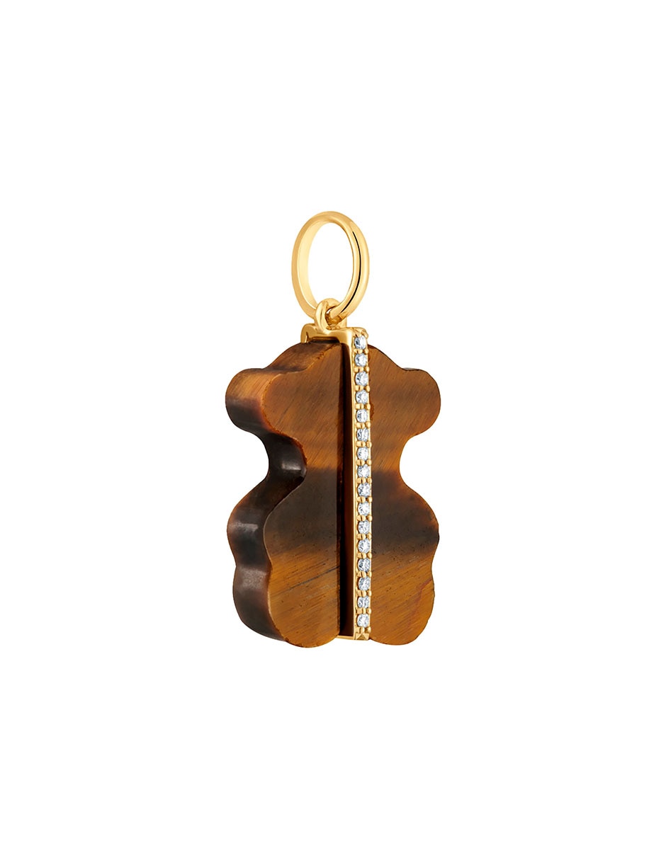 Dije de oso Sweet Dolls de oro amarillo 14 k ojo de tigre 2