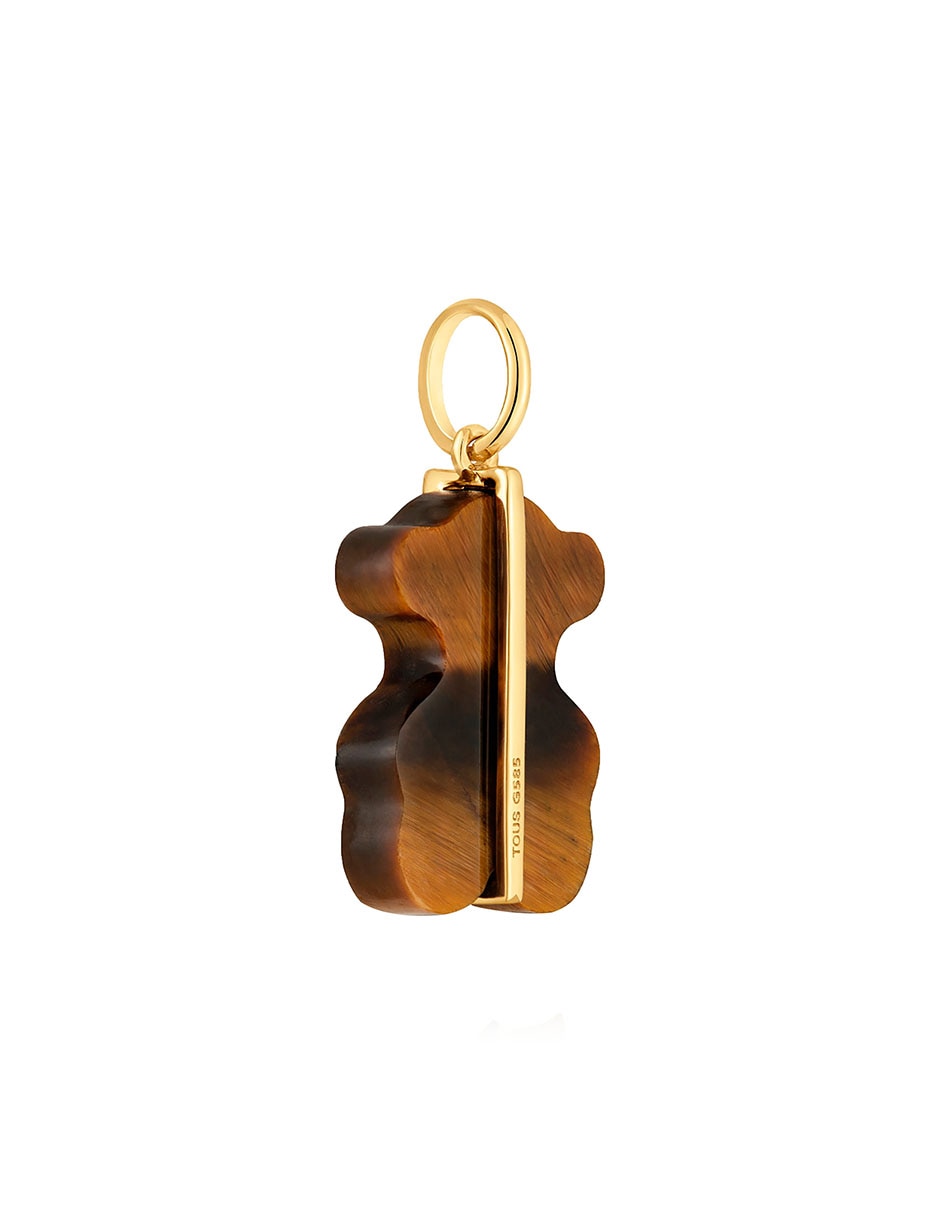 Dije de oso Sweet Dolls de oro amarillo 14 k ojo de tigre 3