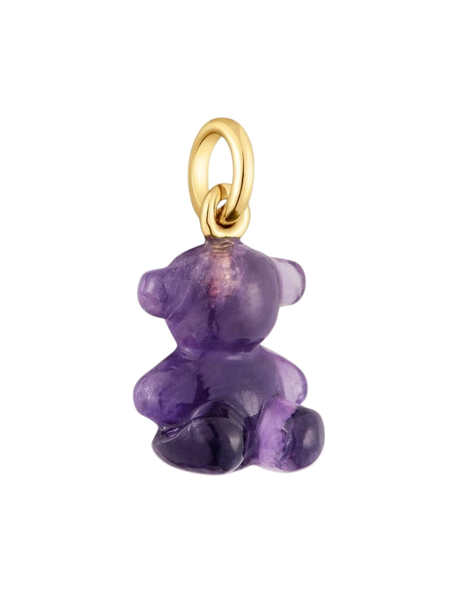 Dije de oso bold bear de oro amarillo 14 K amatista 2
