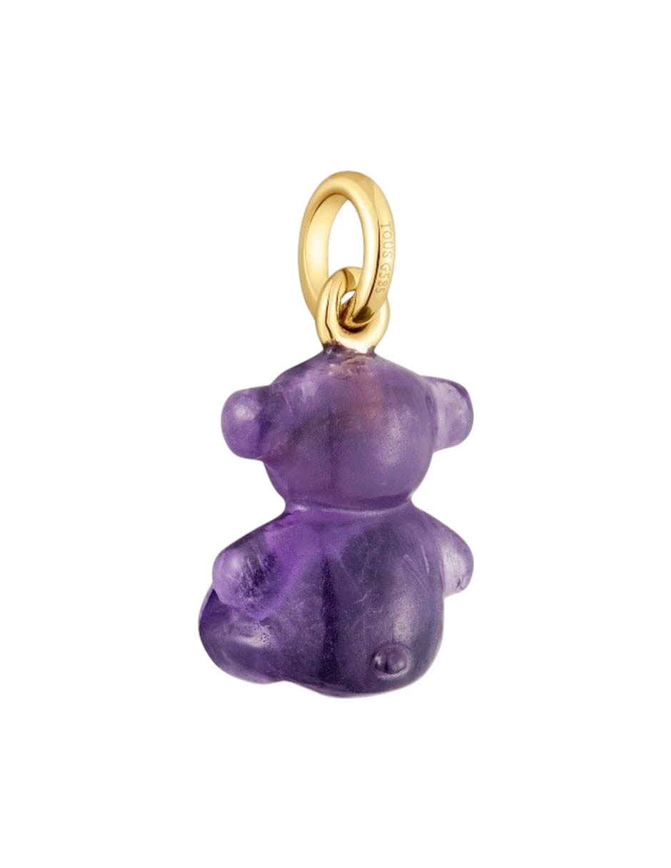 Dije de oso bold bear de oro amarillo 14 K amatista 3