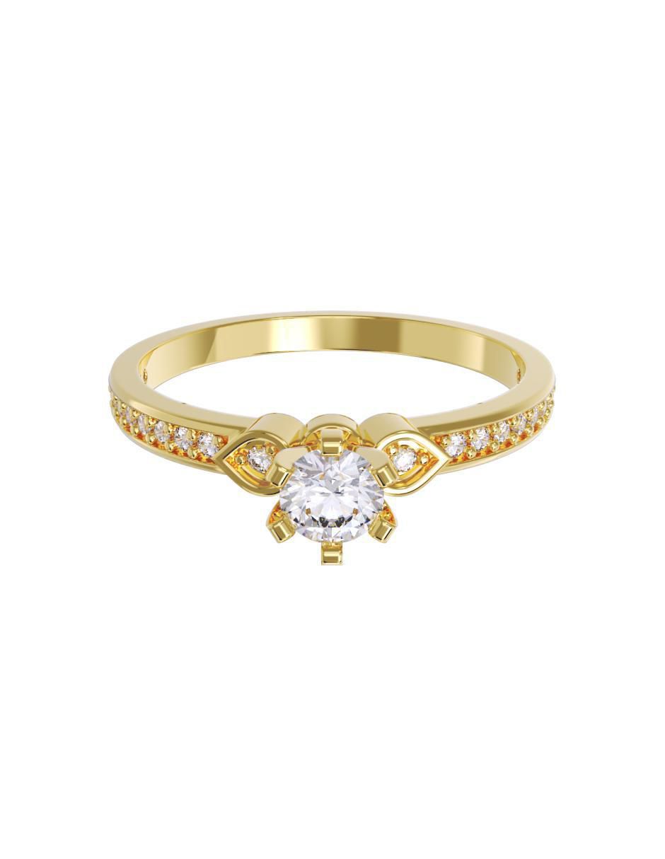 Anillo de compromiso de oro 14 k 1