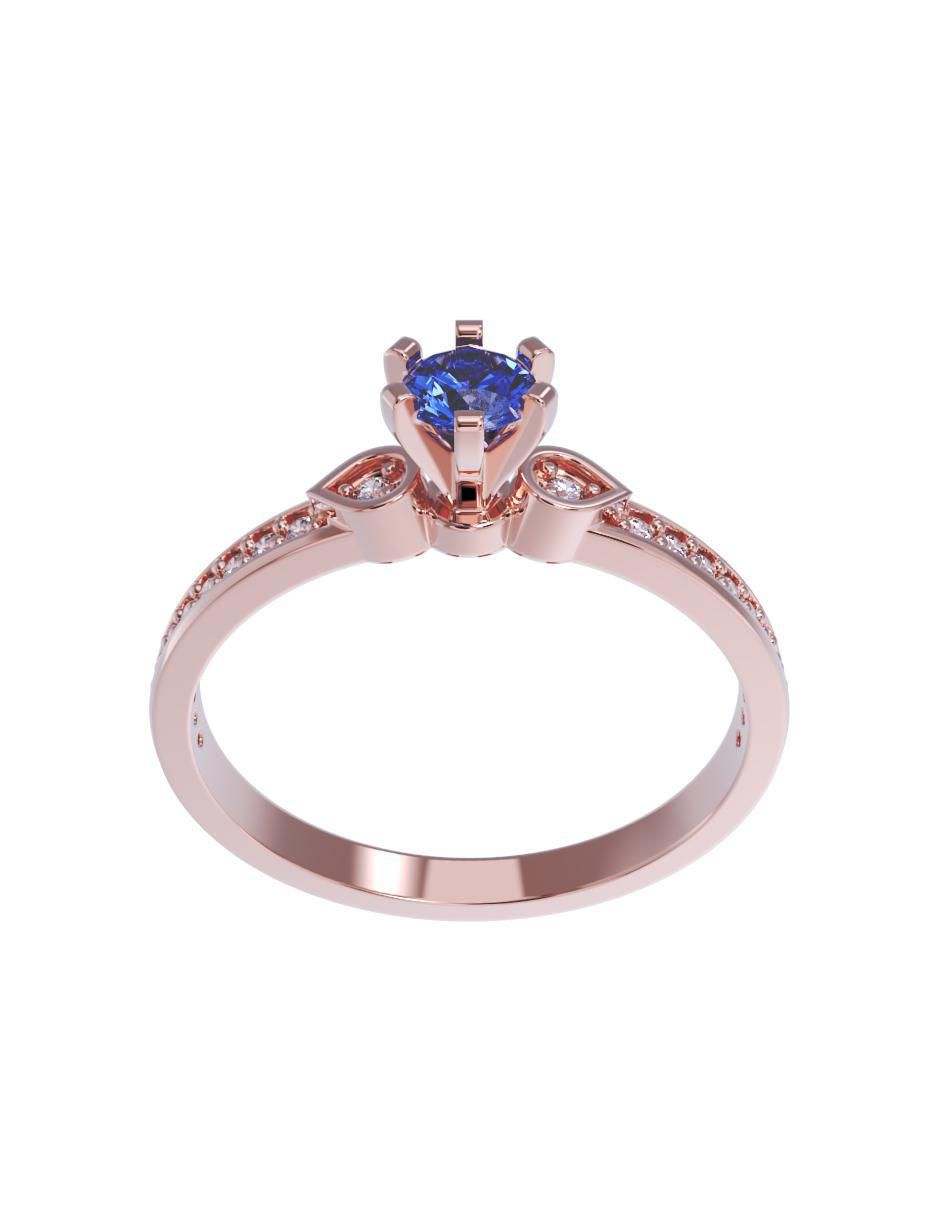 Anillo de compromiso de oro 14 k 2