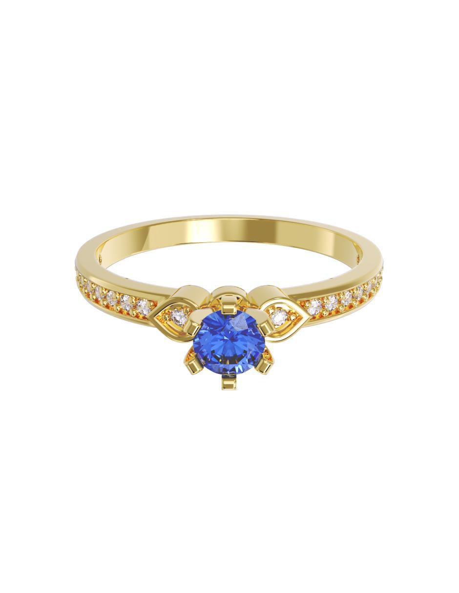 Anillo de compromiso de oro 14 k