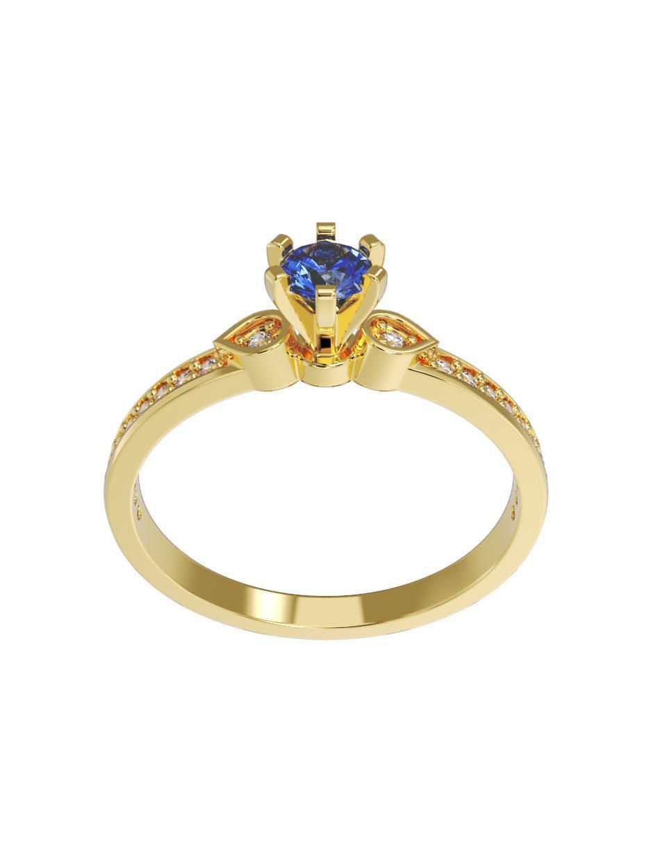 Anillo de compromiso "de" oro 14 k fonelli sin familia o colección zirconia