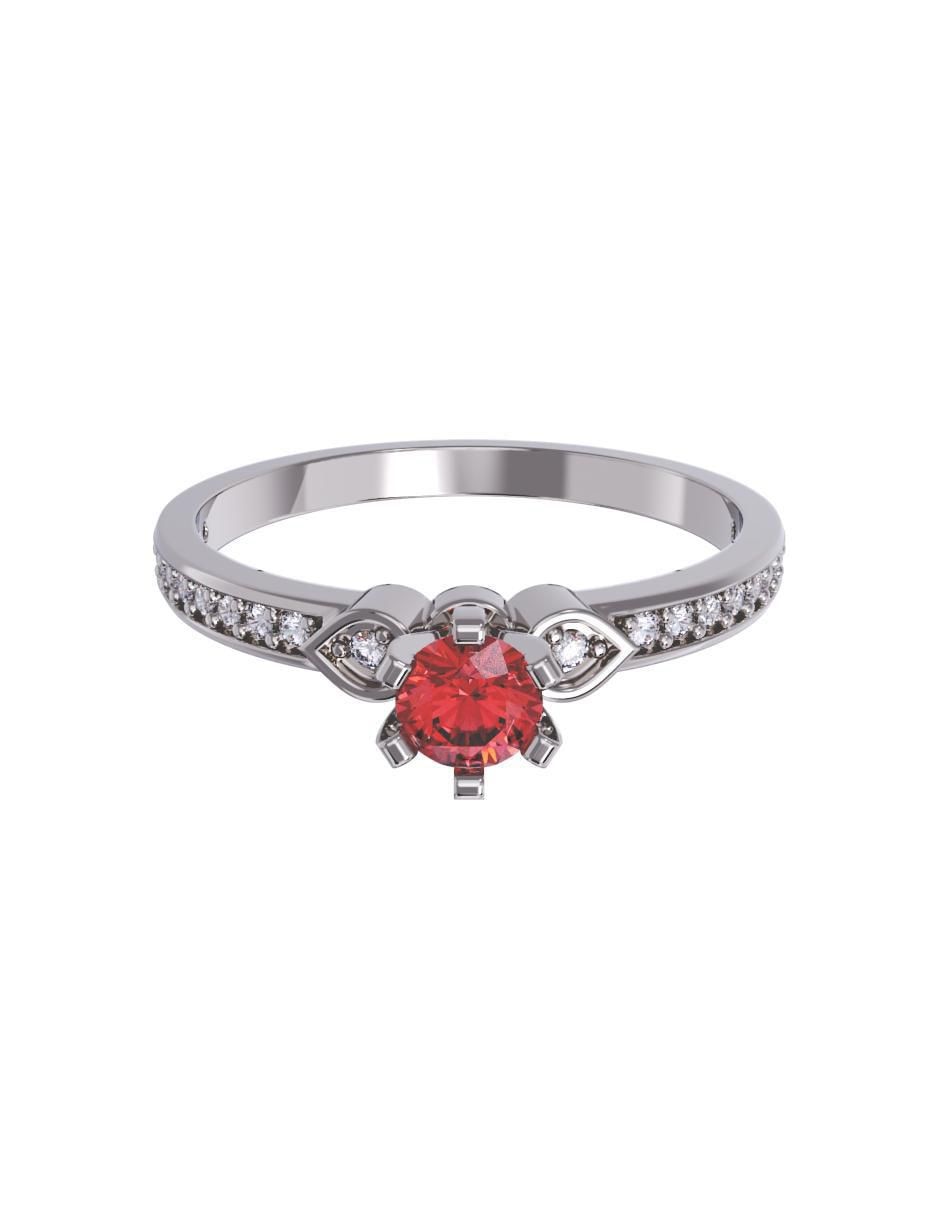 Anillo de compromiso de oro 14 k