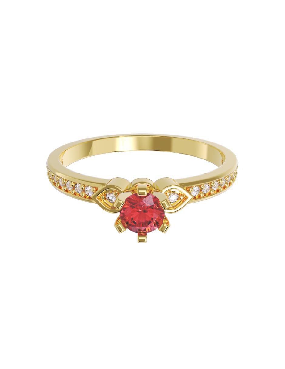 Anillo de compromiso de oro 14 k
