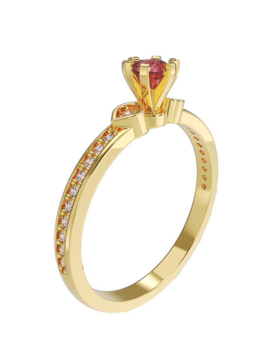 Anillo de compromiso "de" oro 14 k fonelli sin familia o colección zirconia