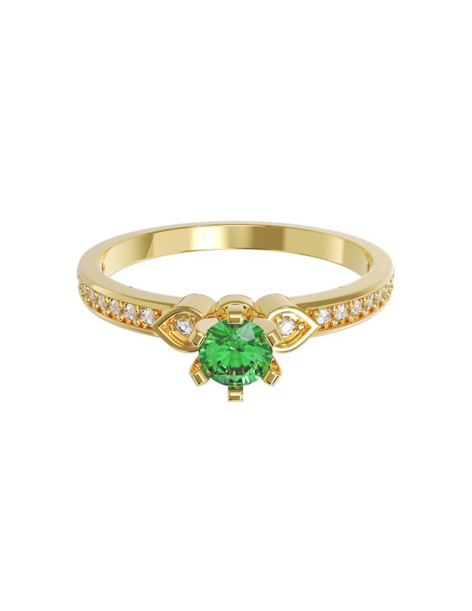 Anillo de compromiso de oro 14 k