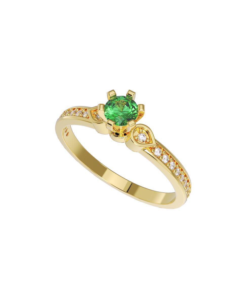 Anillo de compromiso de oro 14 k 4