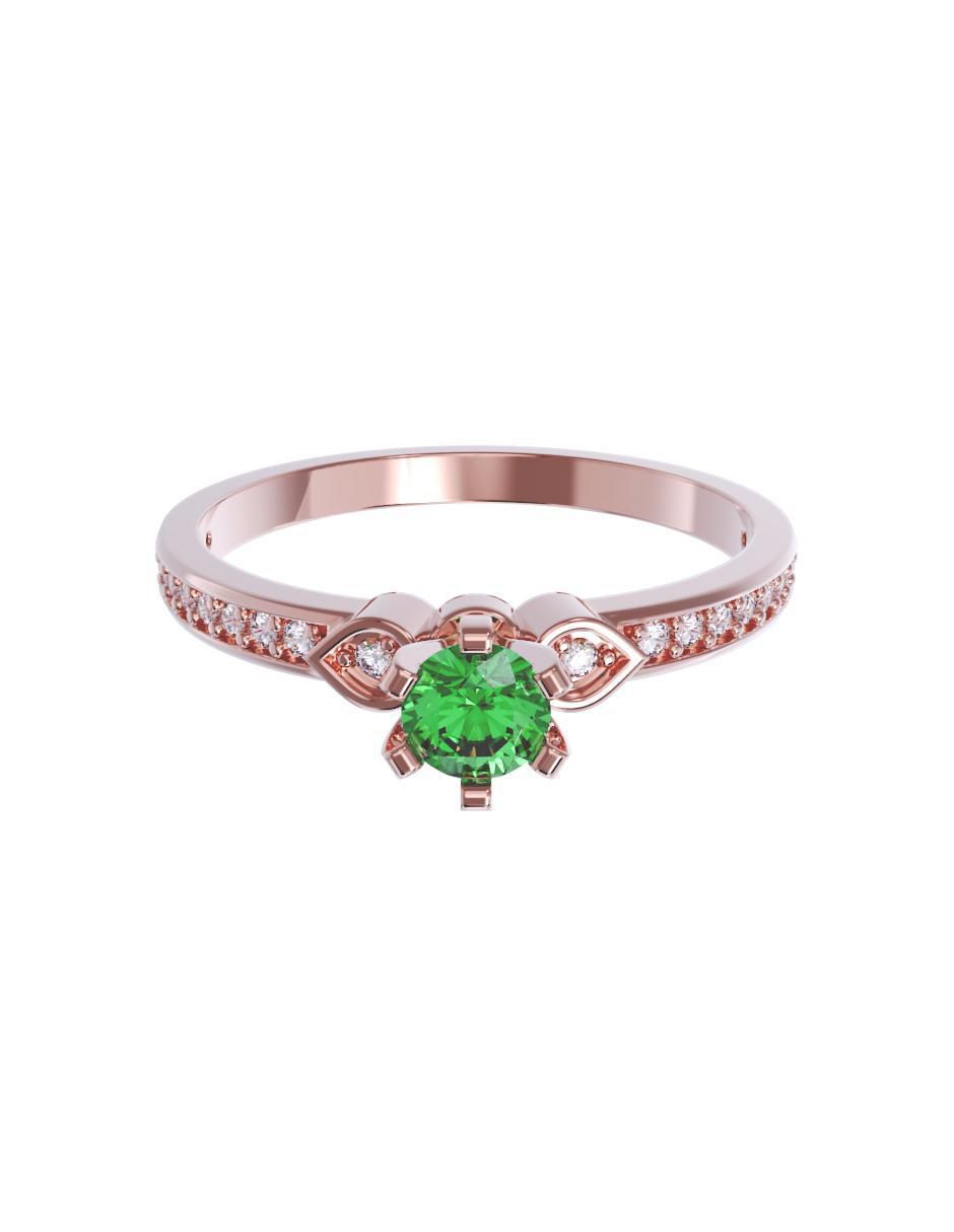 Anillo de compromiso de oro 14 k