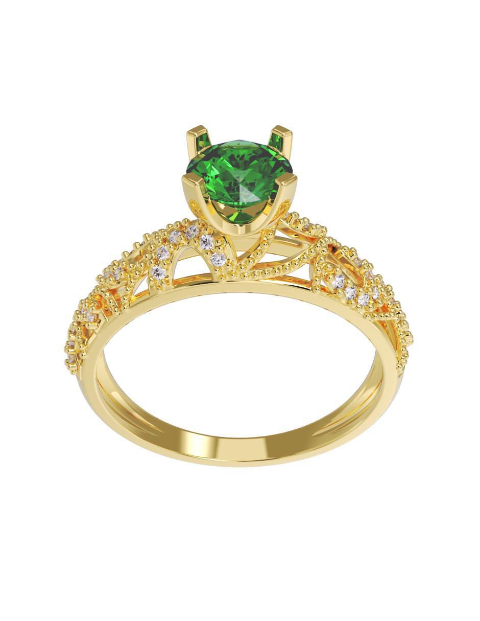 Anillo de compromiso de oro 14 k 2